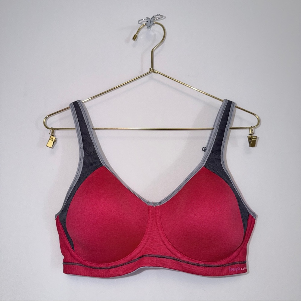 💎 Freya Hot Pink and Charcoal High-Support Sports Bra
